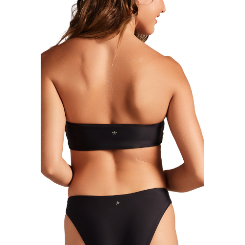 Bandeau Bathing Suit Top - Black Sea