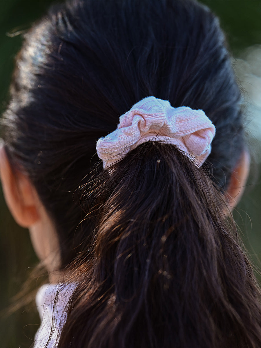 Soft Rib Scrunchie - Pink Rose