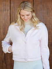 Cotton Fleece Jacket - Pink Rose