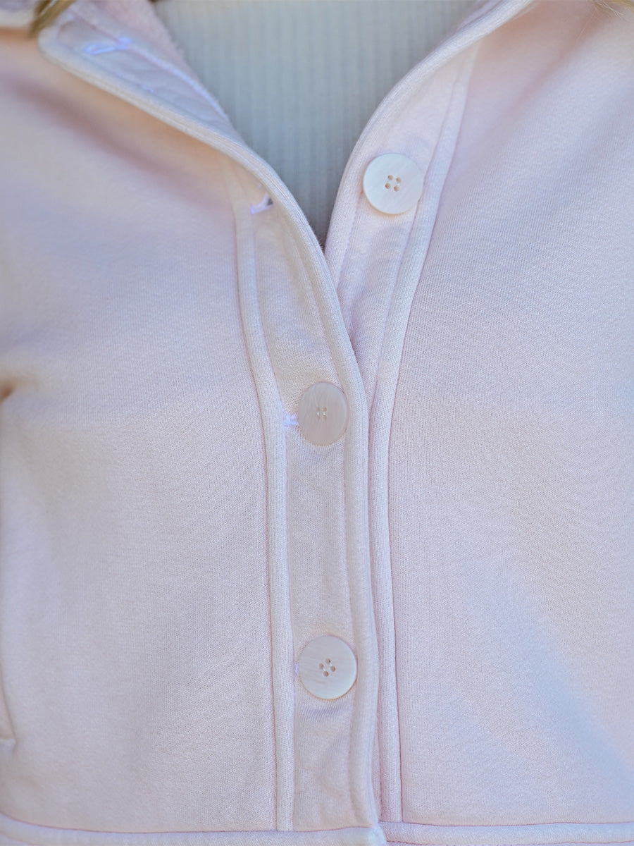 Cotton Fleece Jacket - Pink Rose