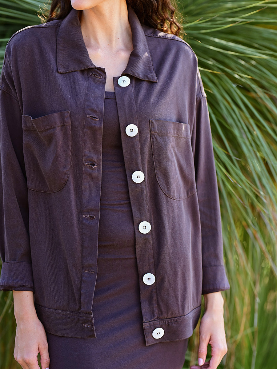 Italian Twill Jacket - Coffee