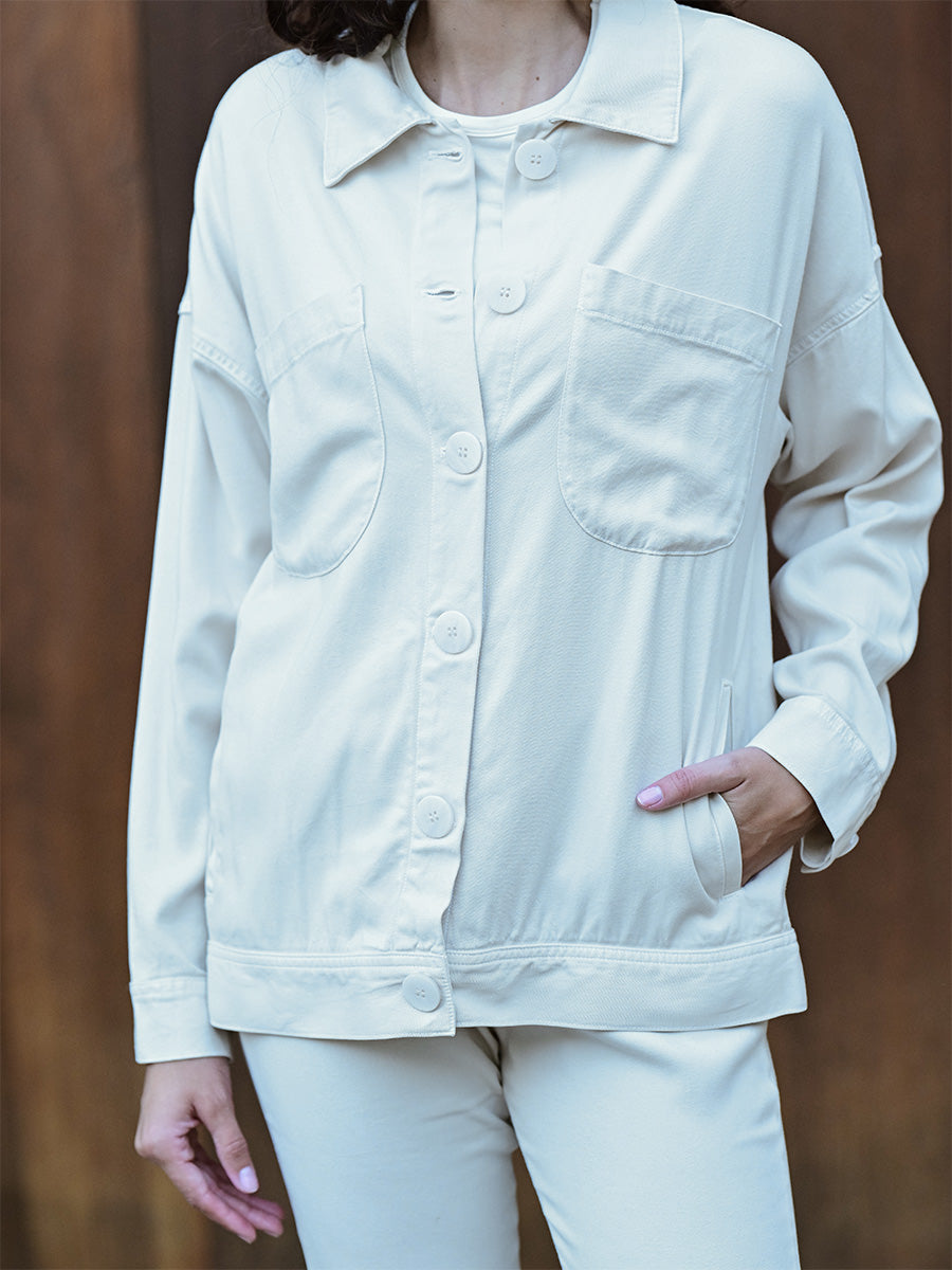 Italian Twill Jacket - Sand