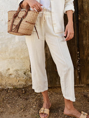 Linen Capri Pant - Coconut