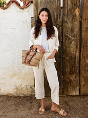 Linen Capri Pant - Coconut