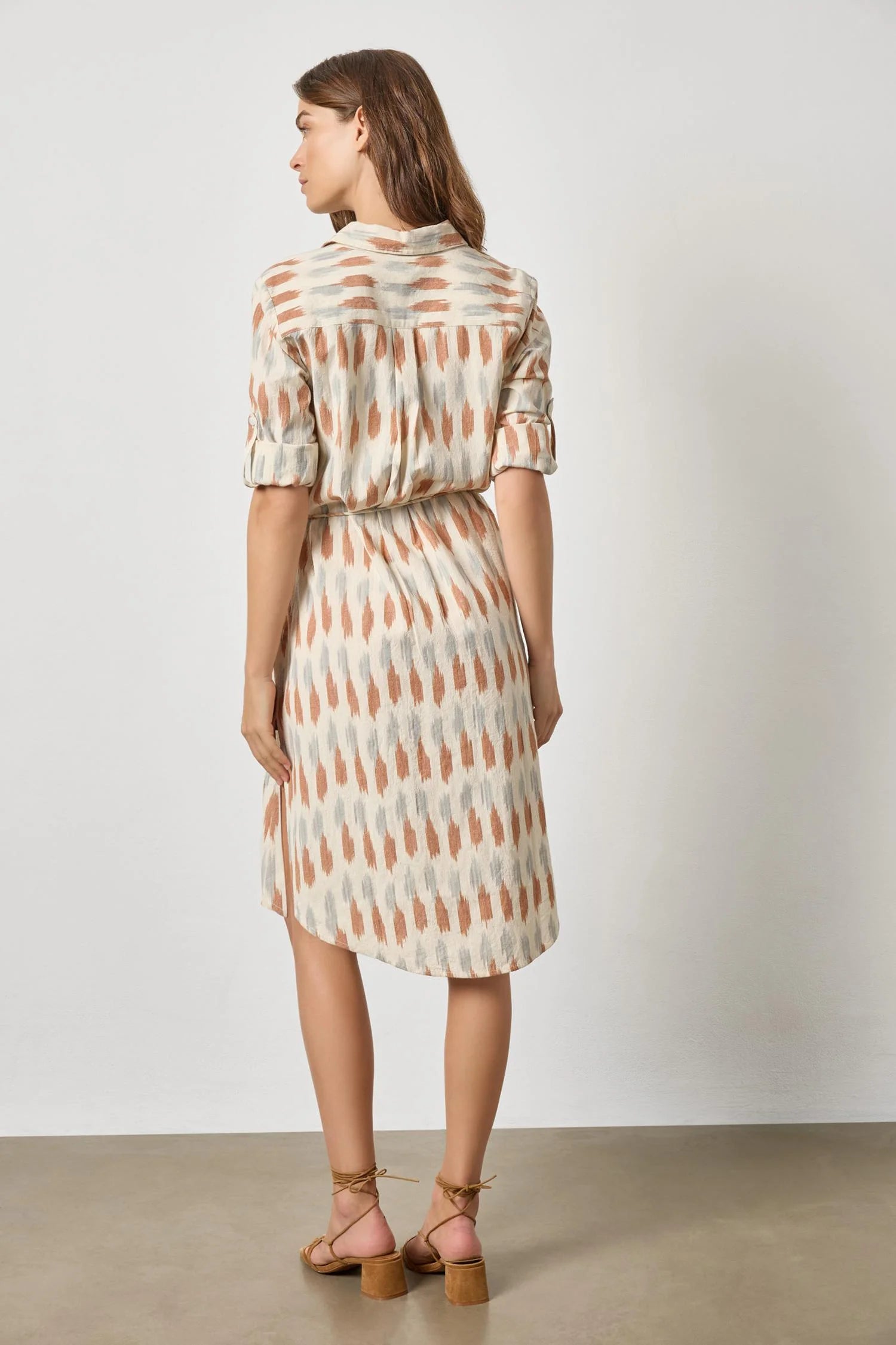 Ikat Shirt Dress - Carob Ikat