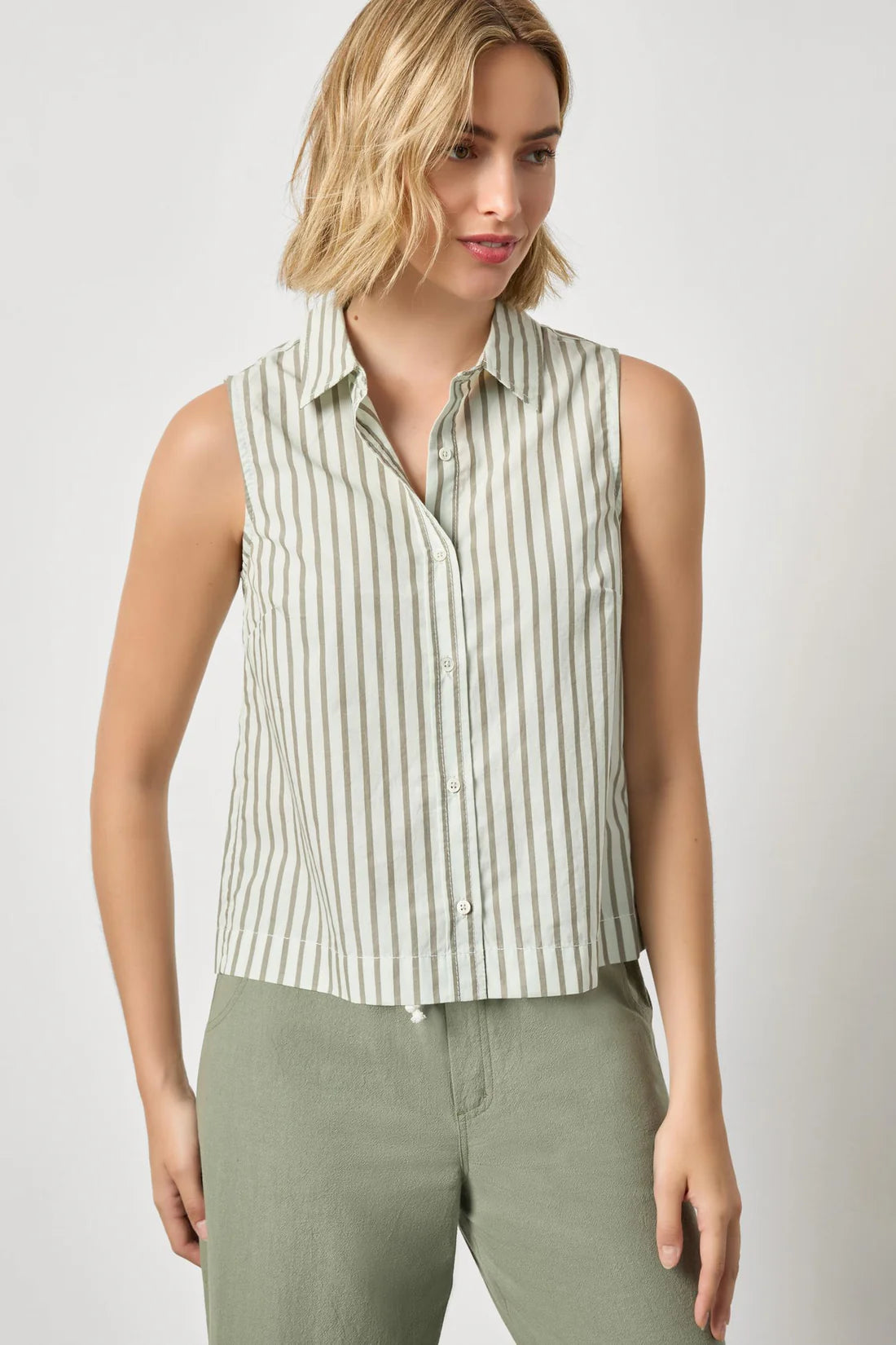Striped Sleeveless Shirt - Pool Stripe