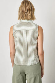 Striped Sleeveless Shirt - Pool Stripe