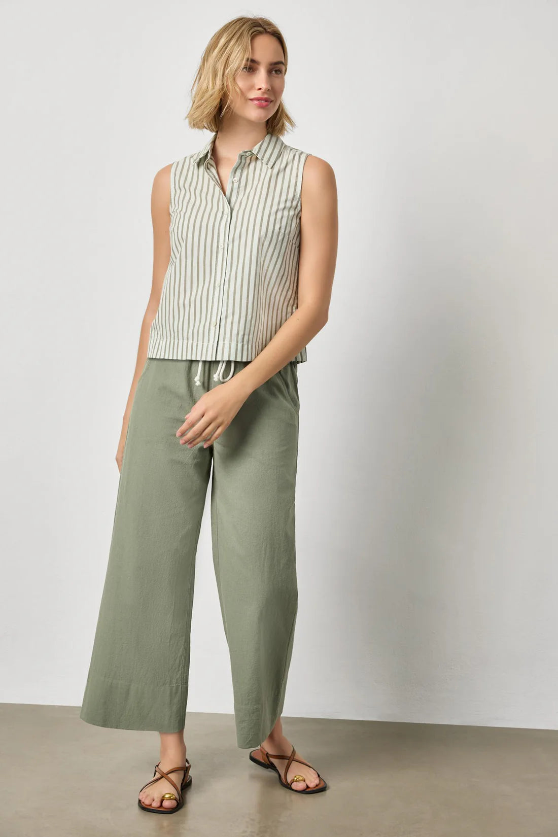 Striped Sleeveless Shirt - Pool Stripe