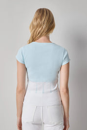 Bamboo Dye Short Sleeve V-Neck