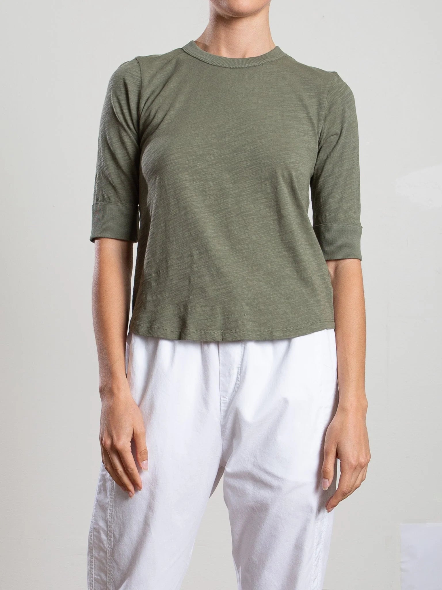 Giada Tee in Supima Slub - Artichoke