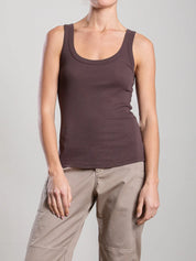 Cass Tank in Lightweight Rib - Bittersweet