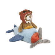 Mon Ami Pilot Bear And Plane Blue