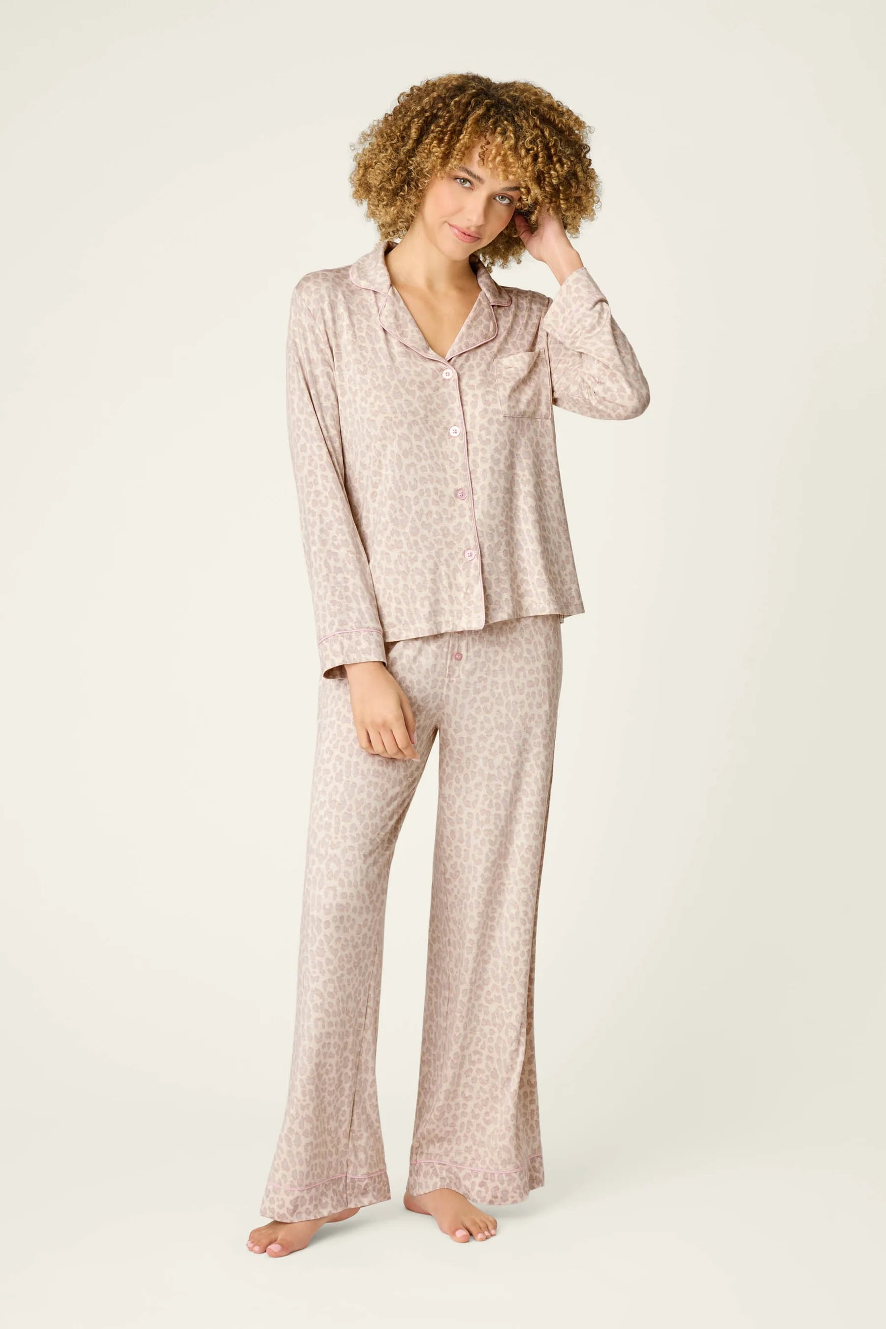 PJ Set Luxe Leopard - Light Beige