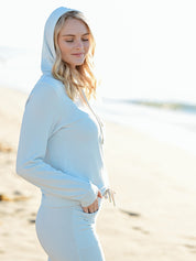 Soft Fleece Hoodie - Sky Blue