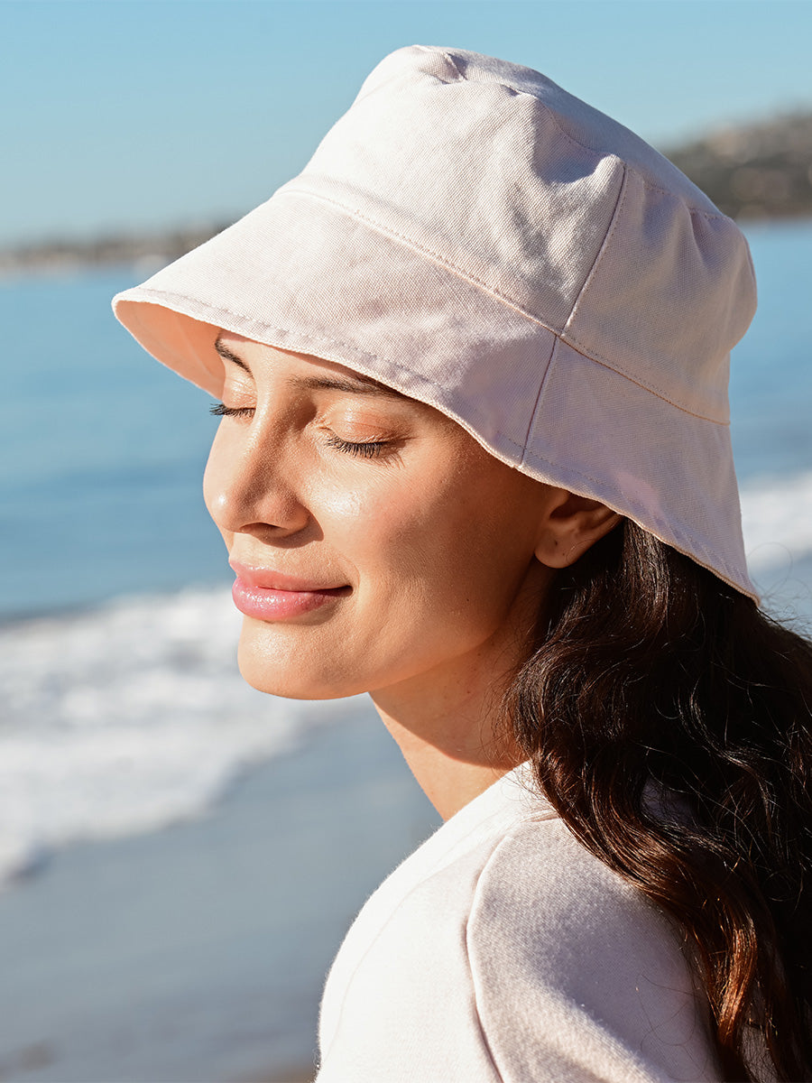 Beach Bucket Hat - Pink Rose