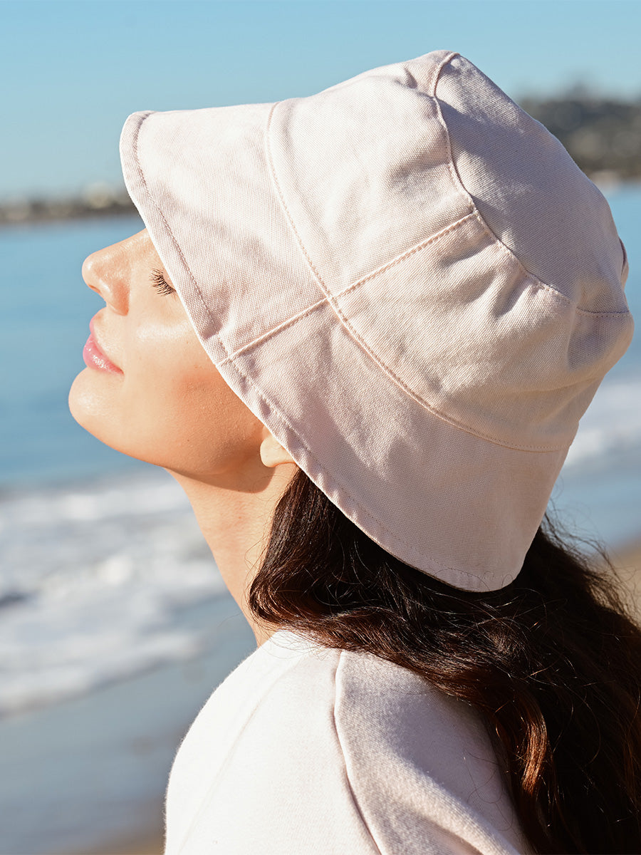 Beach Bucket Hat - Pink Rose