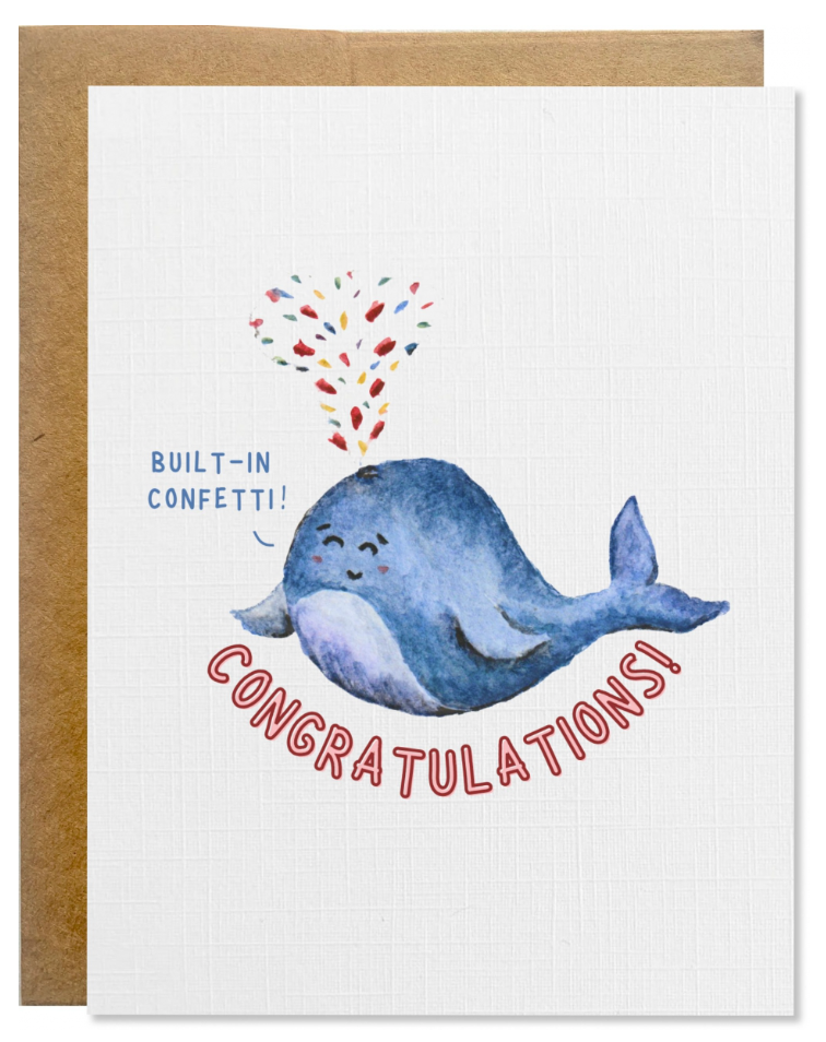 Congrats Whale Card