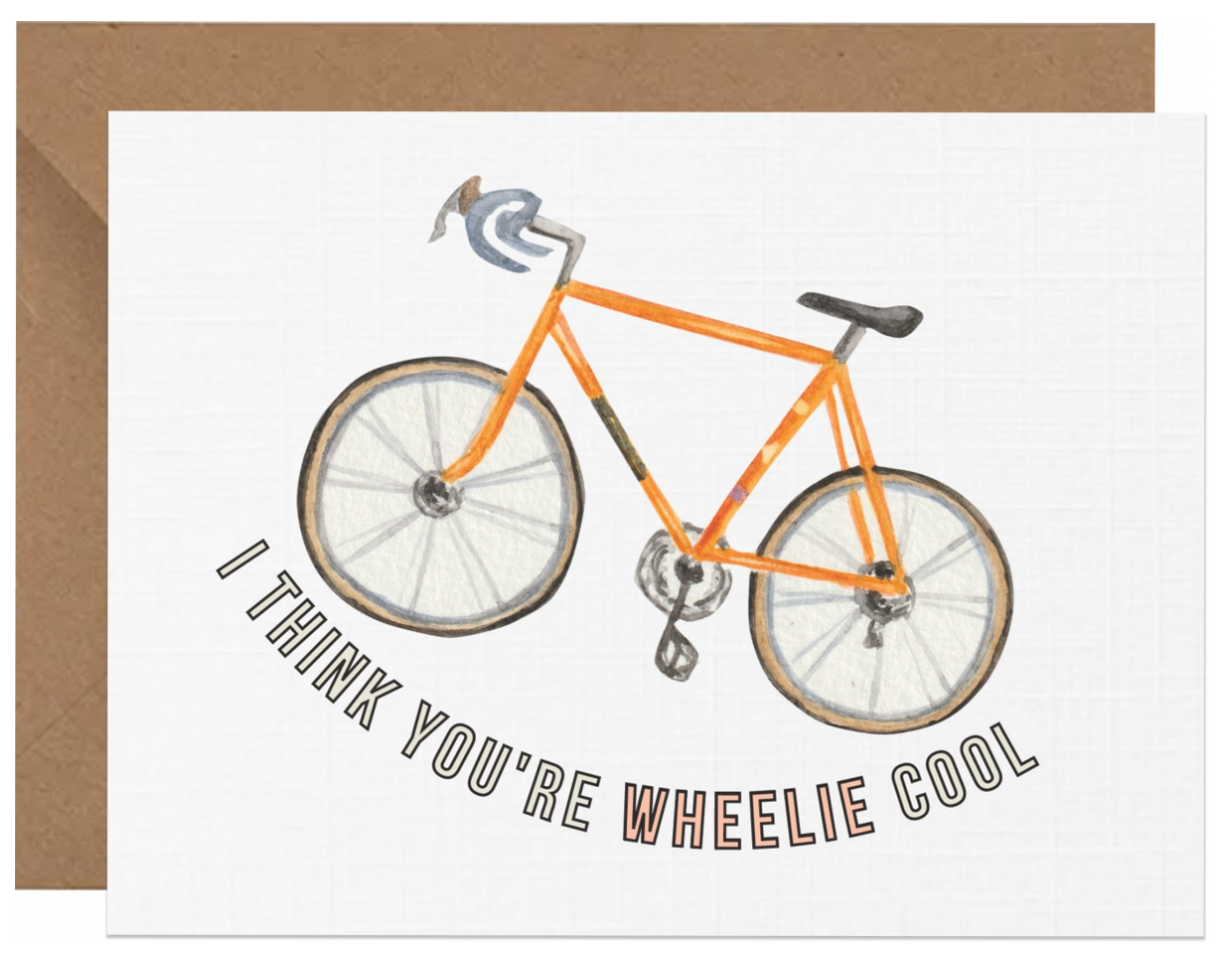 Wheelie Cool Bike Card