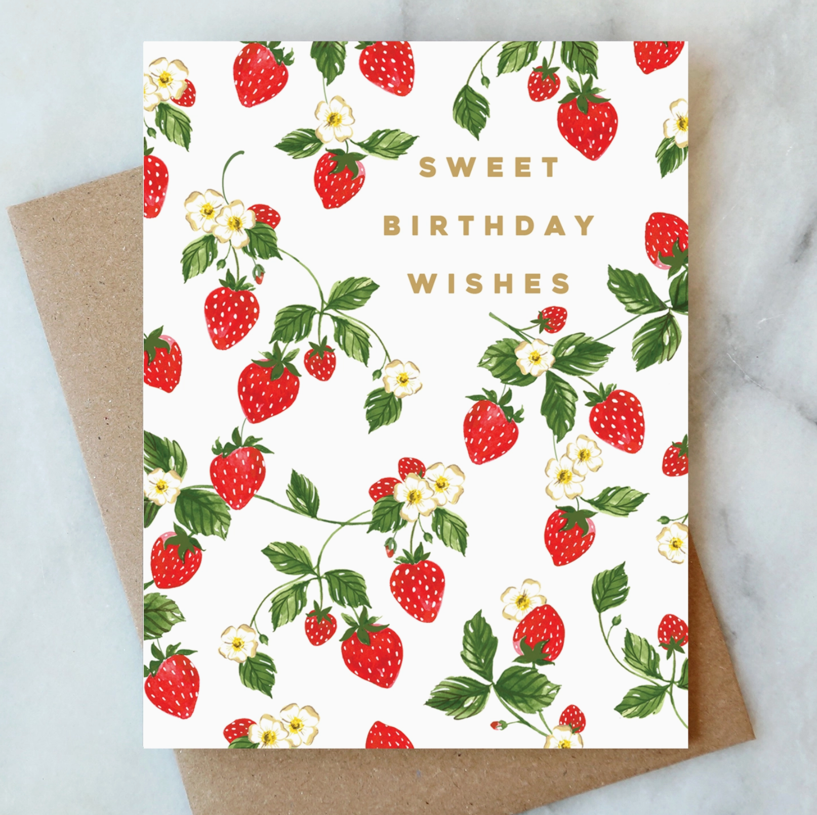 Strawberry Birthday Greeting Card