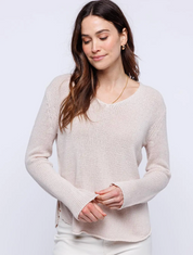 Round Edge V-Neck - Oatmeal