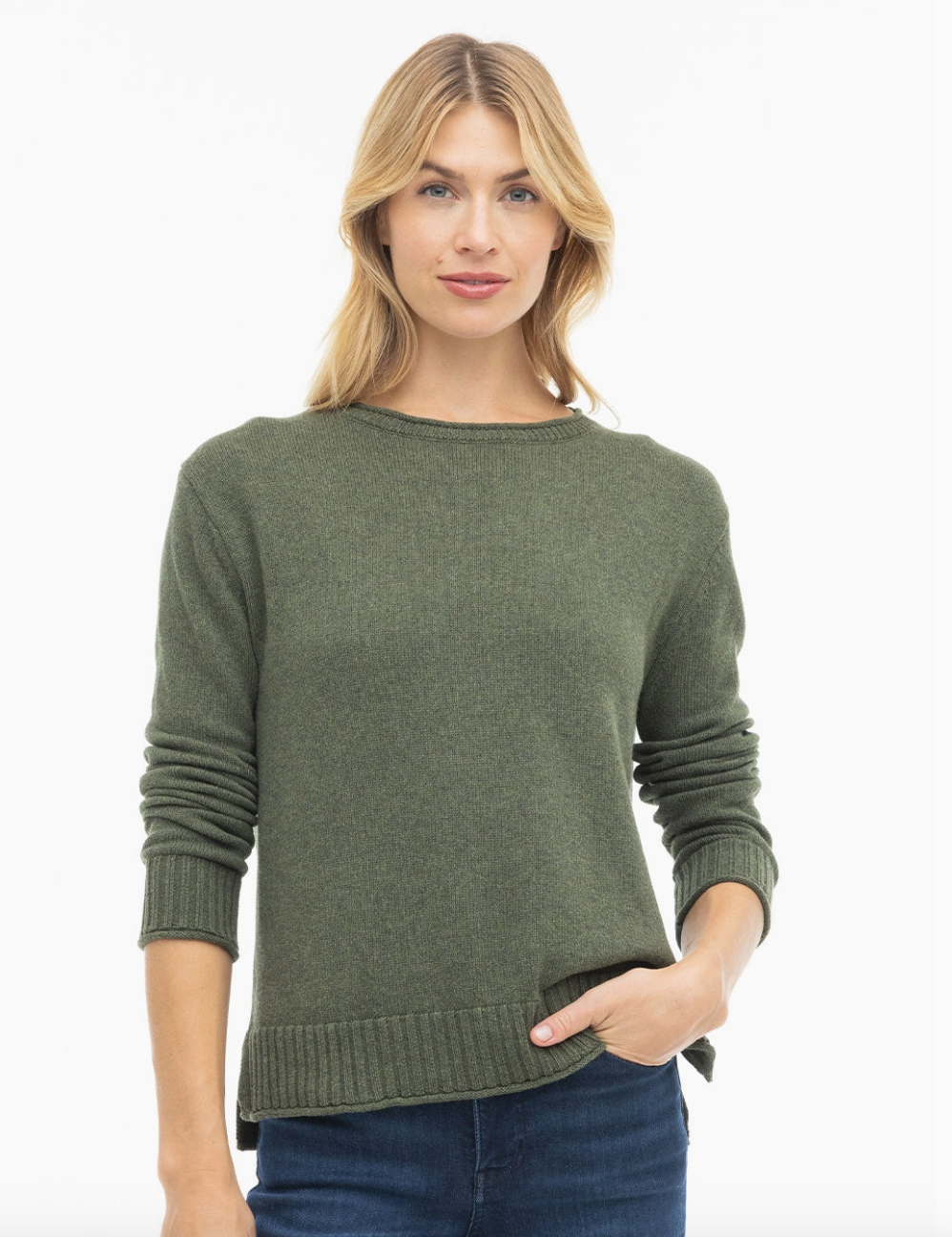Everyday Cotton Crew - Olive