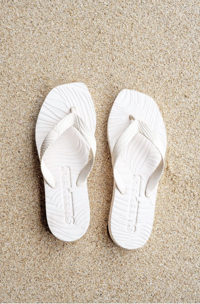 Sleepers Tapered Platform Flip Flops - Eggnog