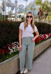 Coastal Corduroy Pants - Agave Green