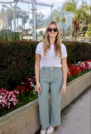 Coastal Corduroy Pants - Agave Green