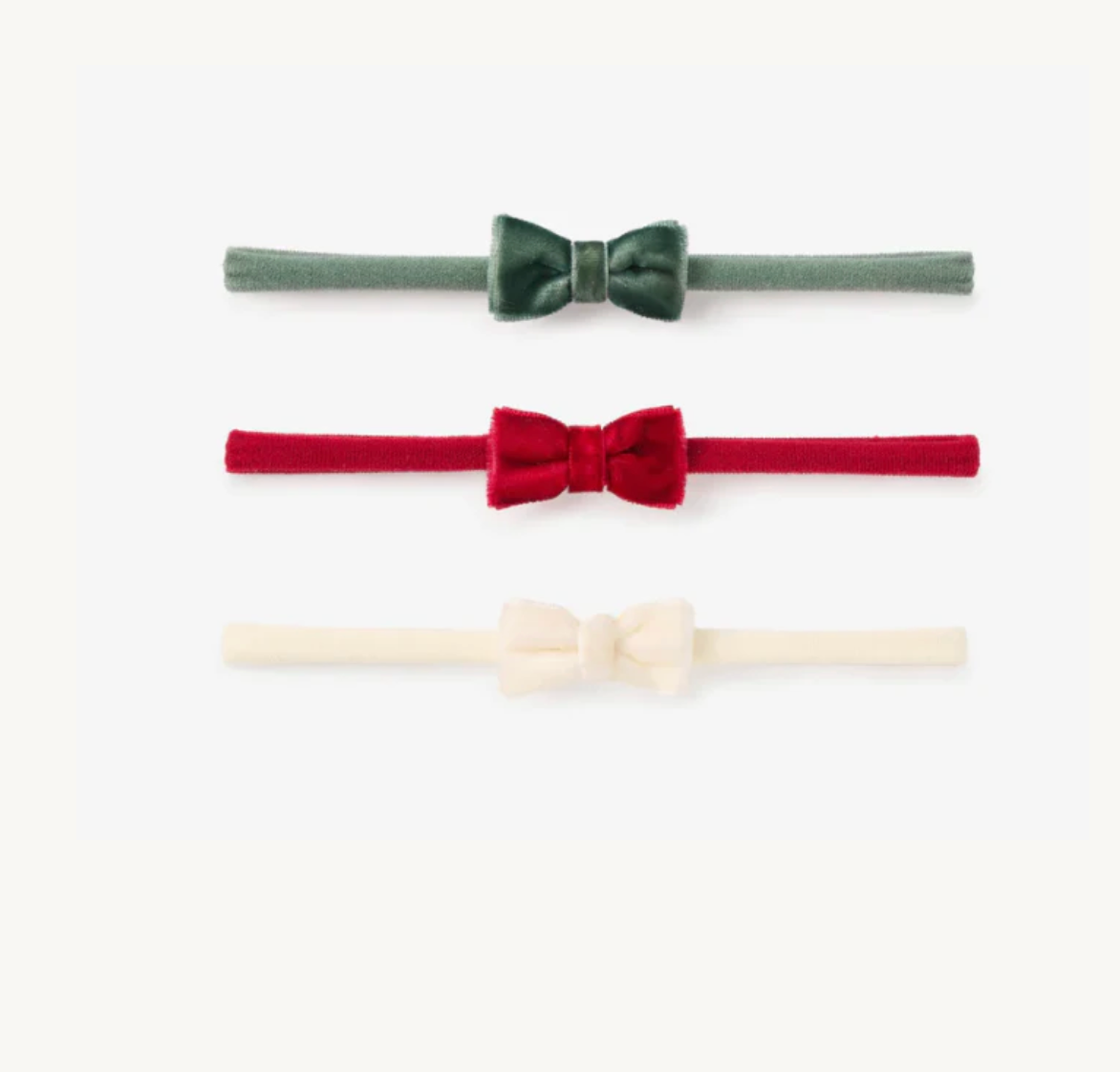 Velvet Bow Headband Set 3Pk