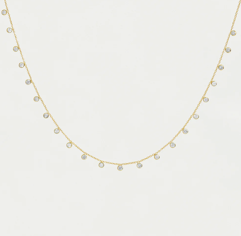 Orsay Charm Necklace White Topaz