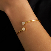Mirabeaux Pave Twist Bangle