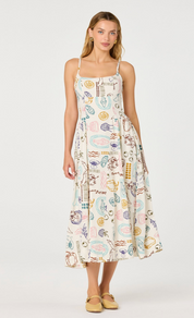 Ansley Dress - Off White Picnic