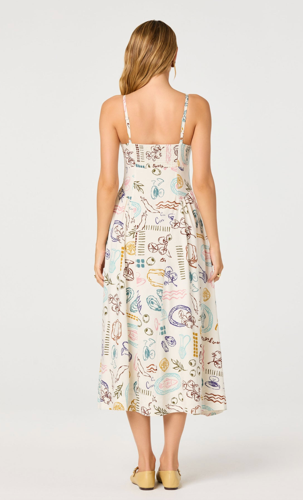 Ansley Dress - Off White Picnic