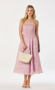 Lahela Dress - Pink Plaid
