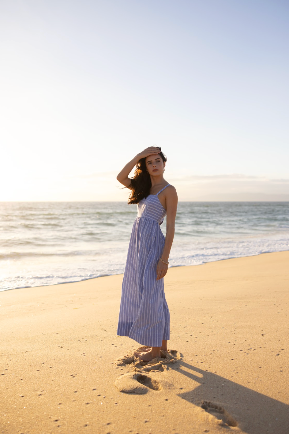 Alicia Dress - Ocean Stripe