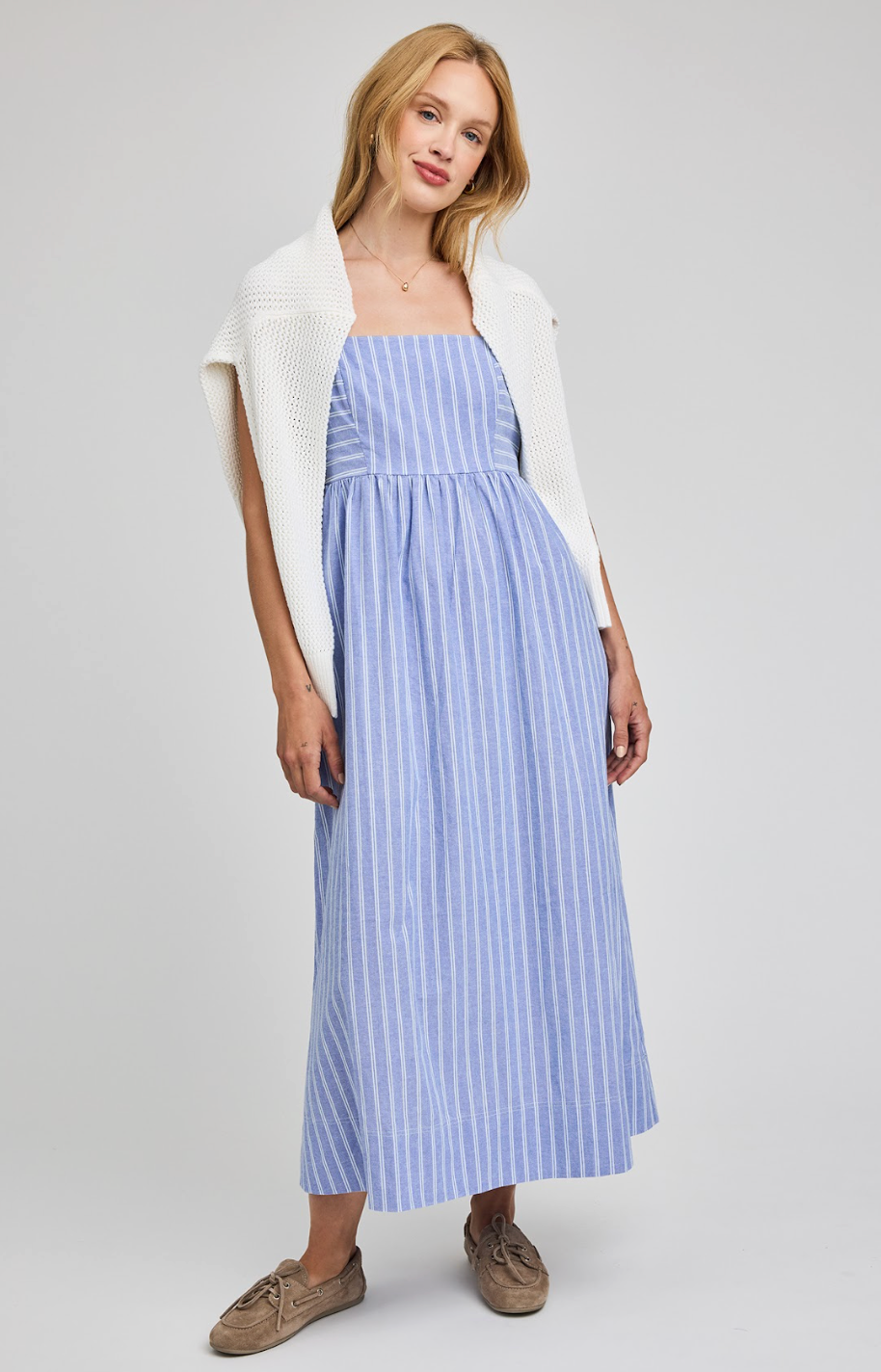 Alicia Dress - Ocean Stripe