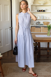 Lucy 4 Basque Sleeveless Dress - James Stripe