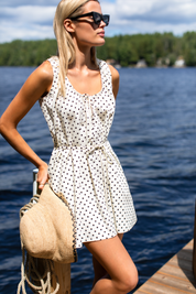 Atelier Scoop Dress - Ivory Dot