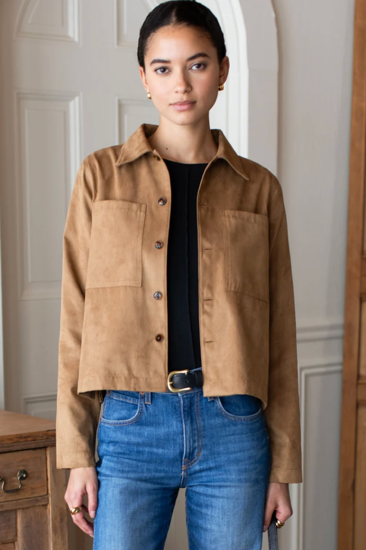 Atelier Pocket Jacket - Camel Suede
