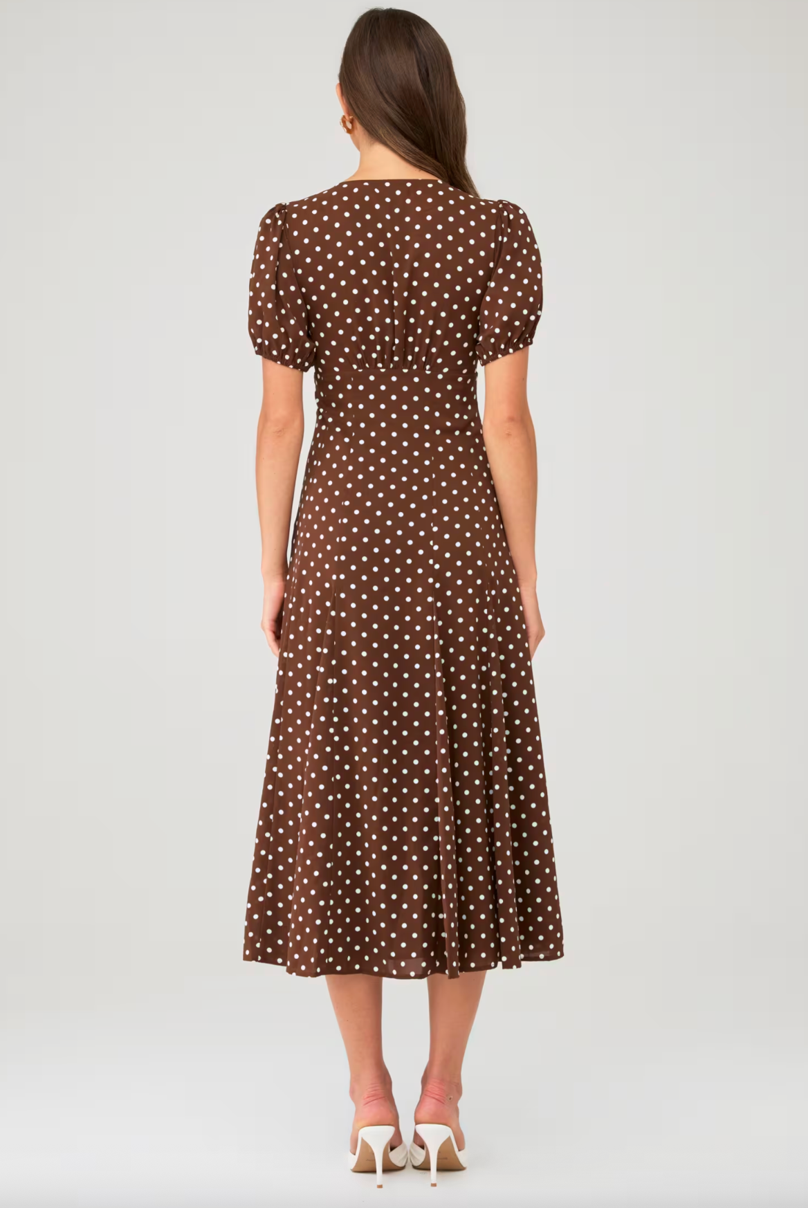 Anika Dress - Brown Dot