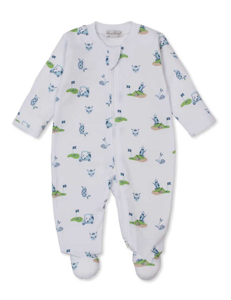 Golf Championship Footie w/ Zip - Multi Blue