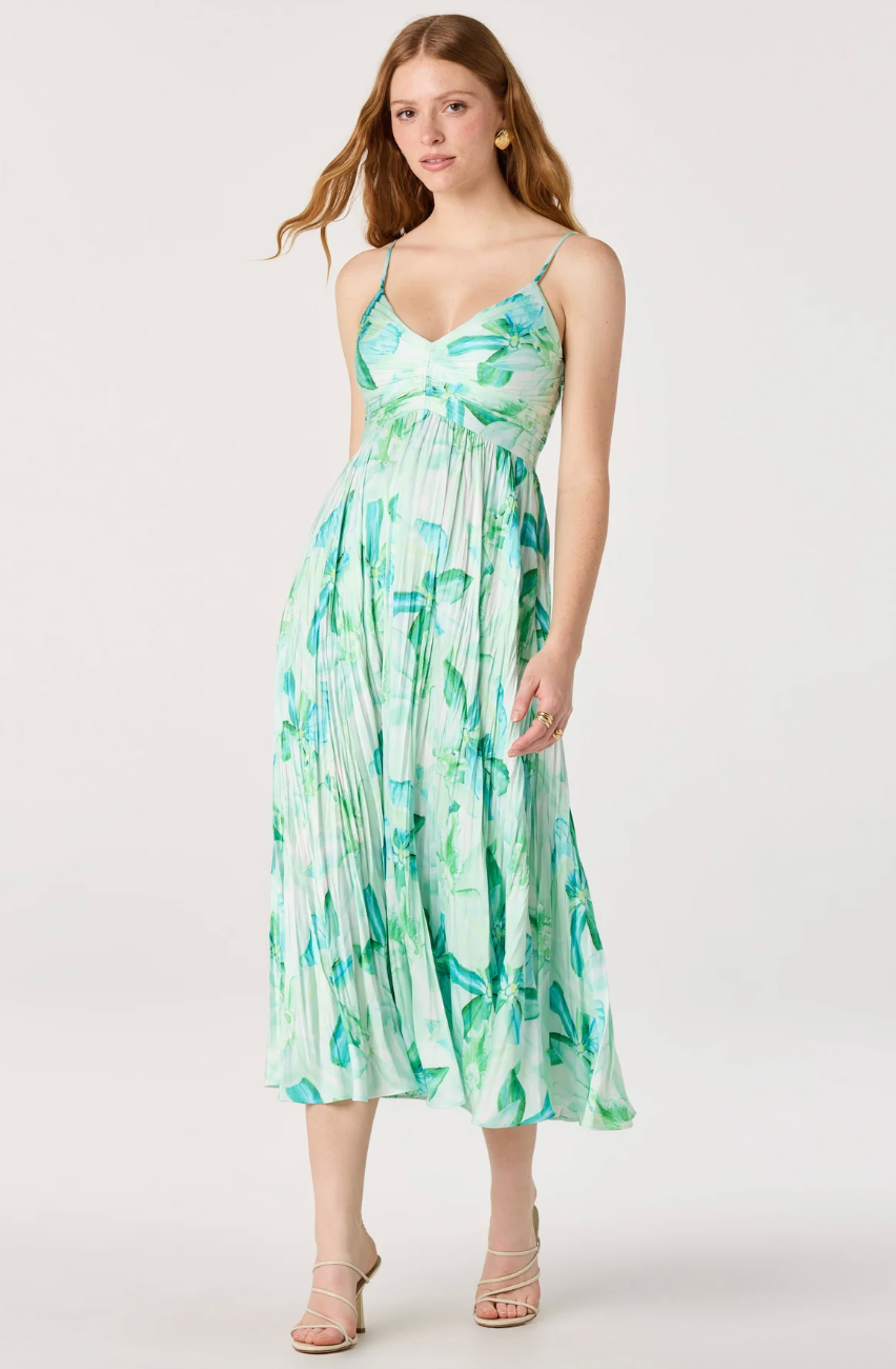 Maeve Dress - Teal Multi Floral
