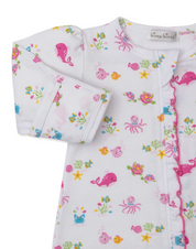 Ocean Antics Footie w/ Zip - Multi Pink