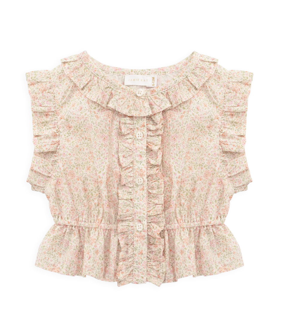 Organic Cotton Calianna Top - Flora Pink