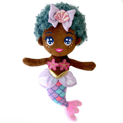 Coral Glimmer Mermaid Doll - Teal 12 Inch