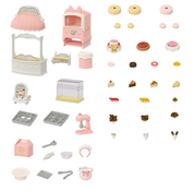 Village Cake Shop Starter Set, Dollhouse Playset with Furniture and Accessories