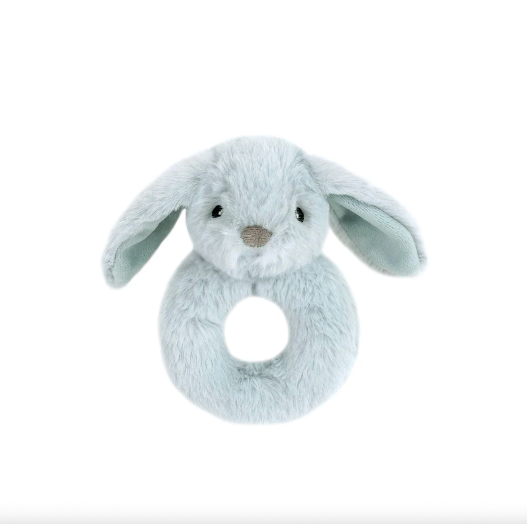 Faith Bunny Fur Rattle - Blue