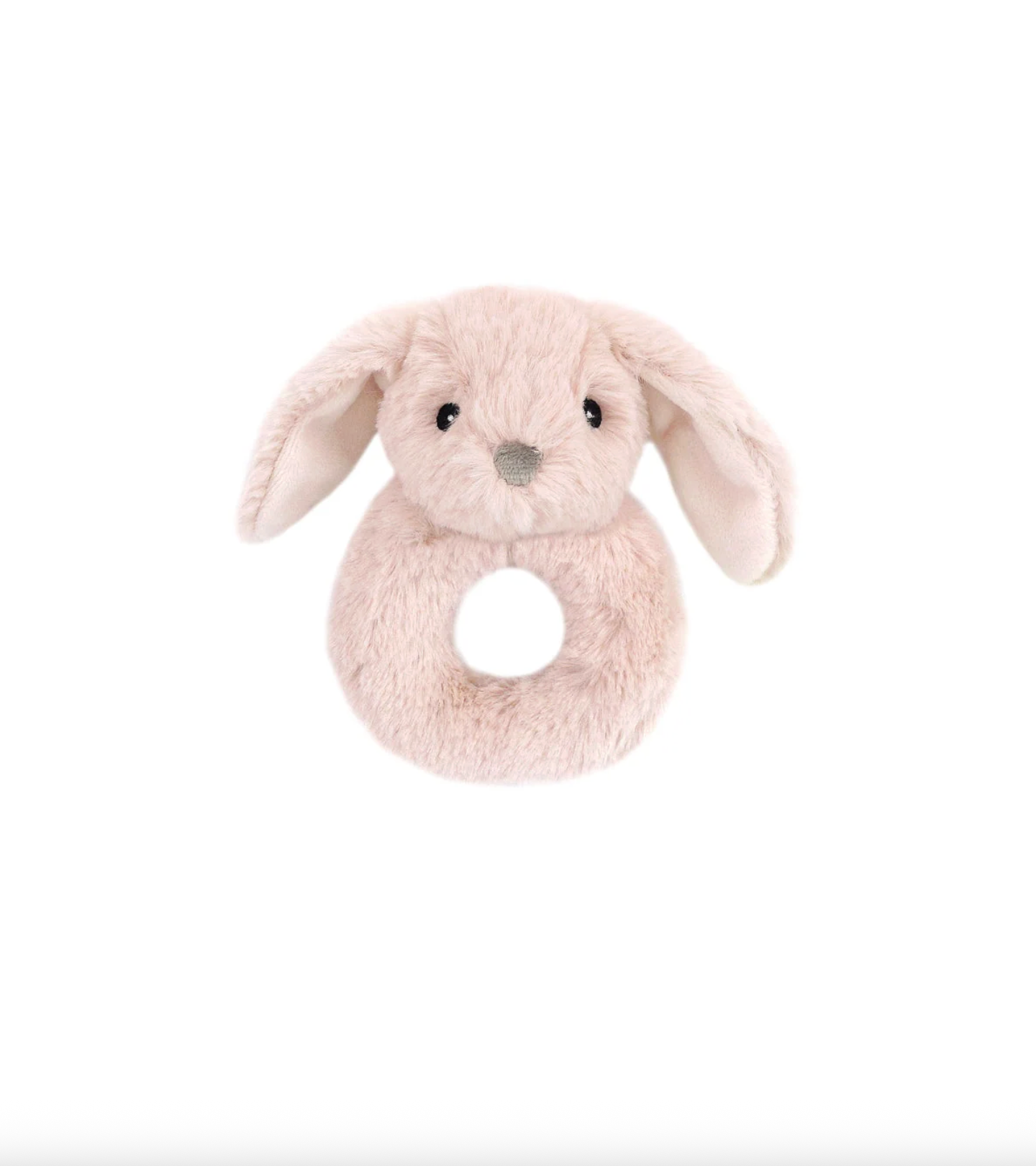 Faith Bunny Fur Rattle - Pink