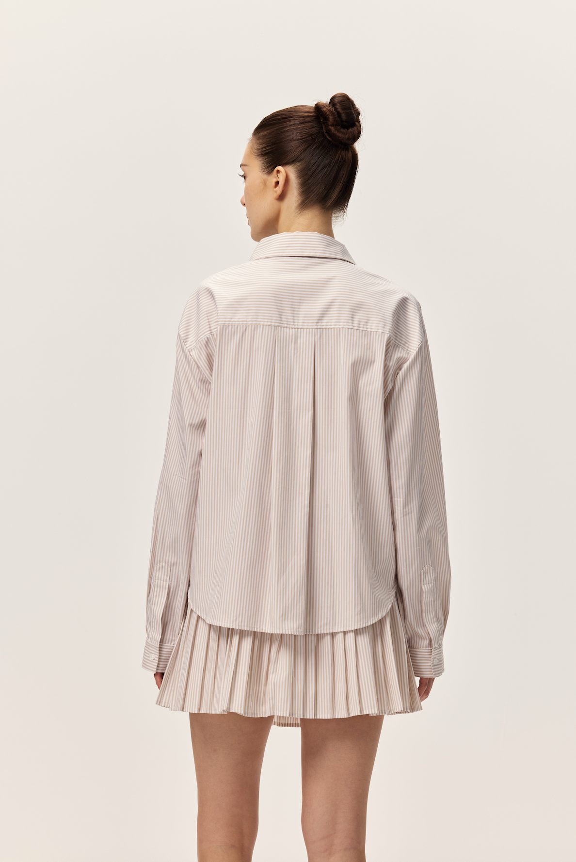 Danika Shirt - Taupe Stripe