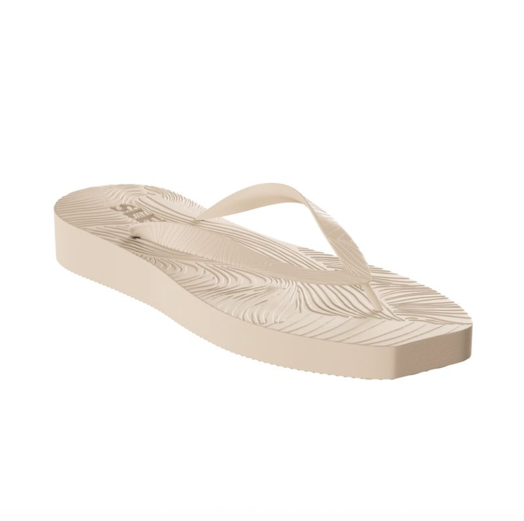 Sleepers Tapered Platform Flip Flops - Eggnog